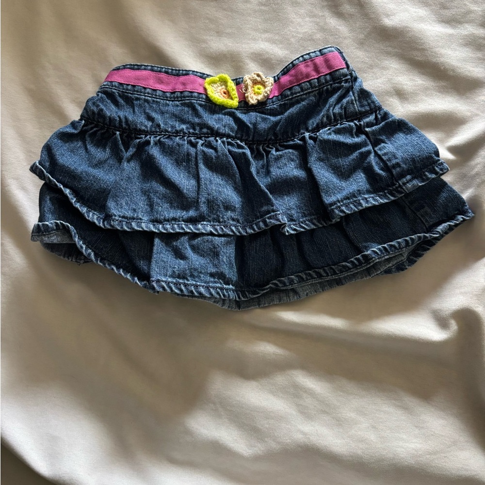 Denim Ruffle Skirt for Kids